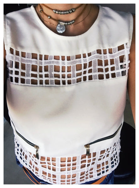 Zip Cage Top