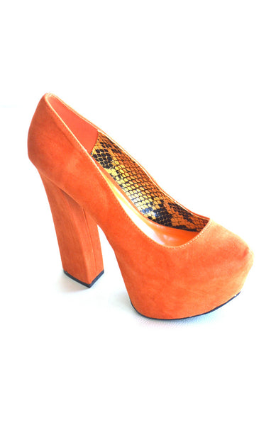 Anne PlatformHigh Heels Pumps- Orange