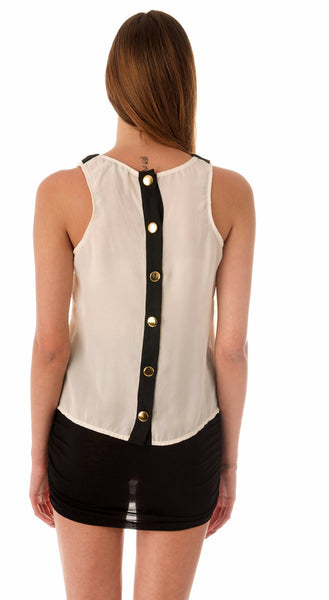 Peterpan Chiffon Top - Ivory