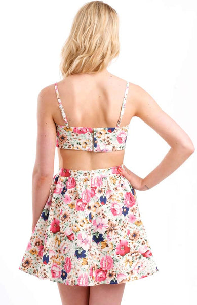Floral Garden Cut-Out Dress