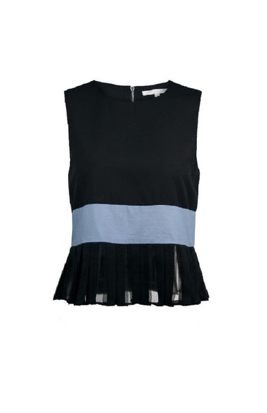Bella Black Frill Blue Sach Top