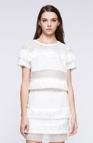 On The Net White Top and Skirt Co-ords