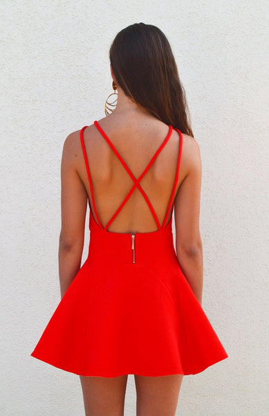Hot Tamale Orange Open Back Dress