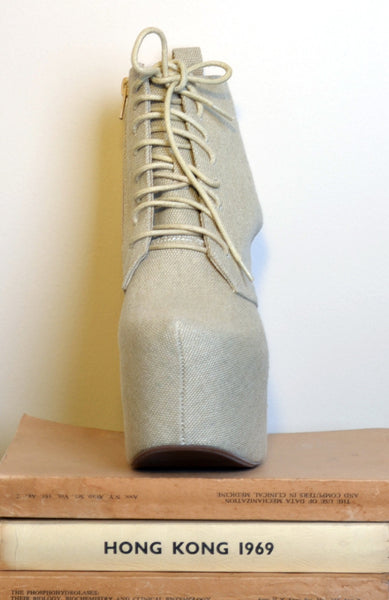 Lana Platform Boots - Beige