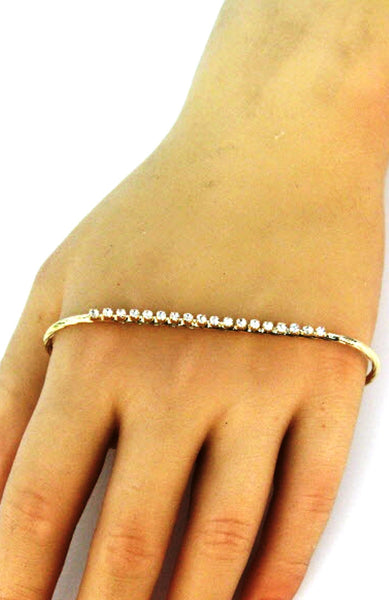 Rhinestone Hand Bracelet