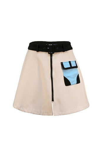 Primary Instincts Taupe Pocket Skirt