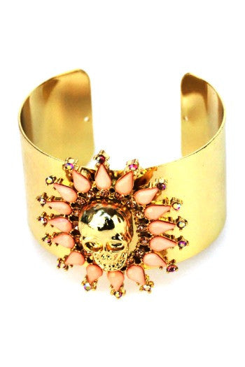 Glorious Skull Cuff - Pink