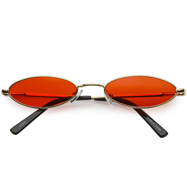 Sierra Skinny Oval Metal Sunglasses - 4 colors