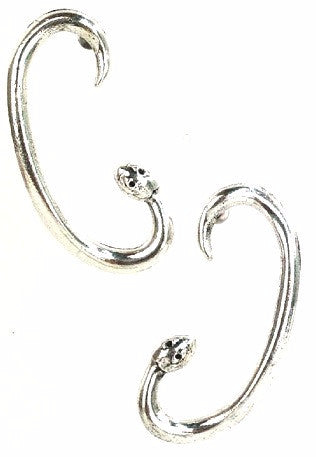 Silver Serpent Earrings